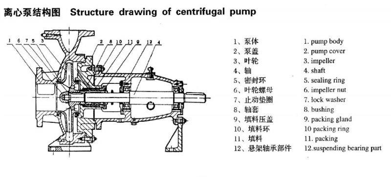 structure drawing of centrifugal pump